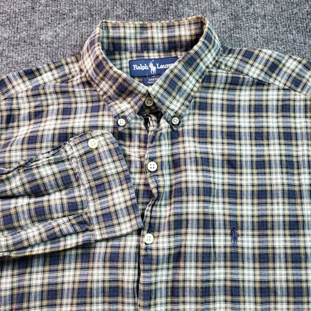 Ralph Lauren Gregor Plaid Button Down Long Sleeve‎ Shirt Mens Large
